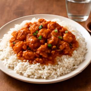 Chicken packing rice