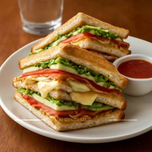 Veg Cheese Club Sandwich