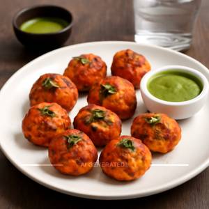 Tandoori potato garlic shots