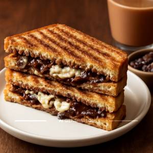 Chocolate cheese sandwich