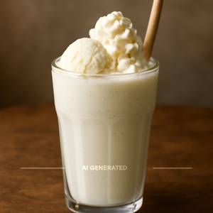 Vanilla Milkshake With Ice Cream