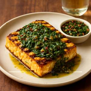 Paneer Steak with Chimichurri Sauce