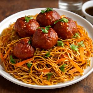 Egg Manchurian Noodles