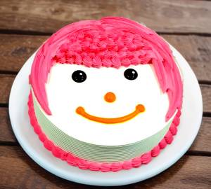 Strawberry  Cheerful Birthday Cake 1,Kg