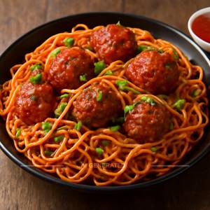 Schezwan manchurian noodles
