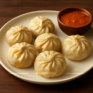 Corn Steamed Momos [6 Pieces]