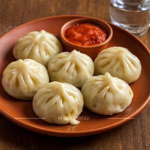 Classic Chicken Steamed Momos [8 Pieces]