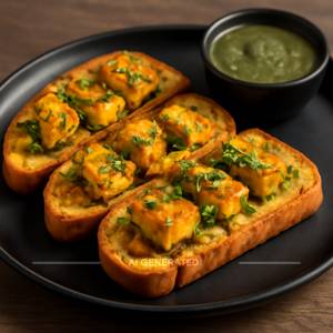 Paneer Tikka Garlic Bread