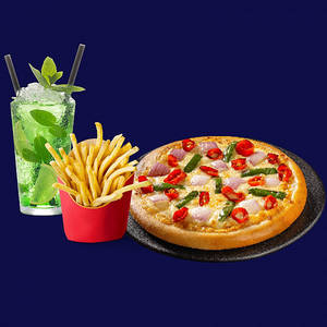 Utmost Pizza Pie,fries, 1 Mojito