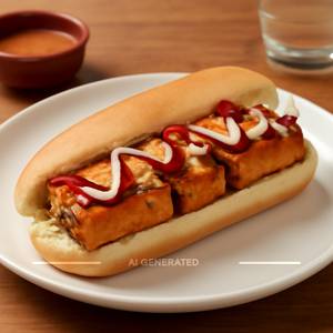 Paneer Hot Dog