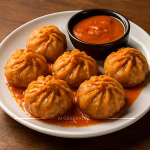 Veg Peri Peri Momos [6 Pieces]