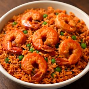 Prawns schezwan fried rice