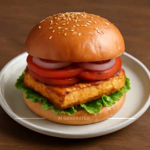Classic Paneer Burger (Crisp Fried Patty)