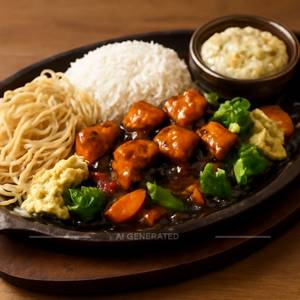 Paneer Black Pepper Sizzler