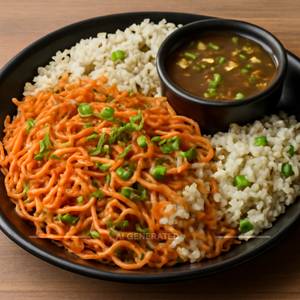 Schezwan triple noodles 