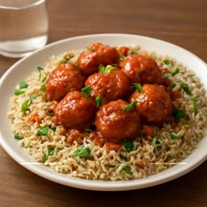 Chicken Manchurian Rice (Plate)