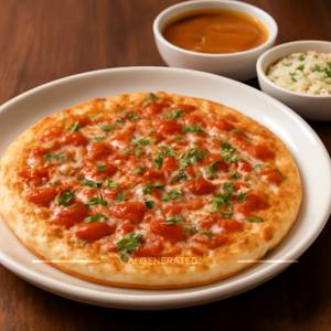 Butter onion tomato uttappam