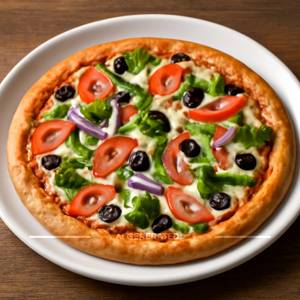 Garden fresh veggies pizza