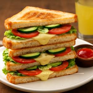 Veg Cheese Club Sandwich