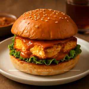 Paneer makhani burger