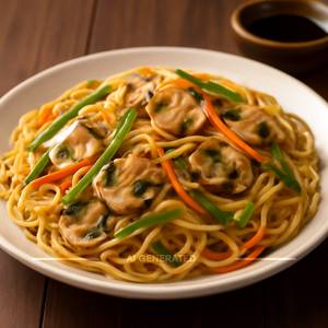 Mushroom Hakka Noodles