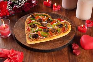 Heart Shape Veggie Farmhouse Pizza