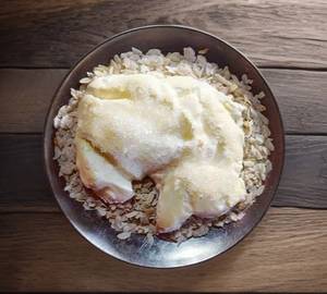 Dahi Chura with Sugar.