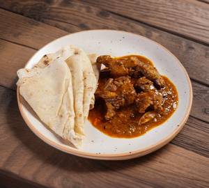 Desi Chicken with 4 butter tawa roti