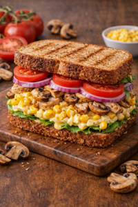 Fit Corn & Mushroom Sandwich