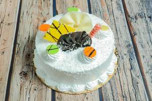 Fresh Fruit Cake (inside+outside) 500gm