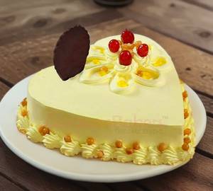 Heart Shape Butterscotch Cake