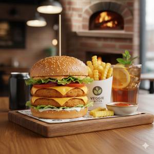 Maharaja Mach Veg Burger (king Combo)