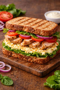 Protein Egg & Chicken Grilled Sandwich