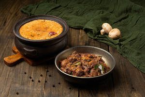 Rasam Rice With Mushroom Pepper Fry