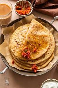 Aloo Payaz Paratha With Picklewithred Chutney