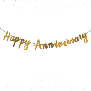 Happy Anniversary Foil Banner