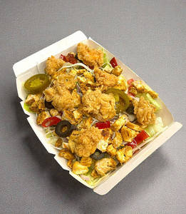 Hot Chicken Popcorn Salad