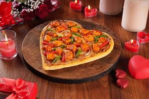 Heart Shape Tandoori Paneer Tikka Pizza