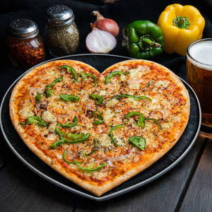 Heart Shaped Pizza Indian