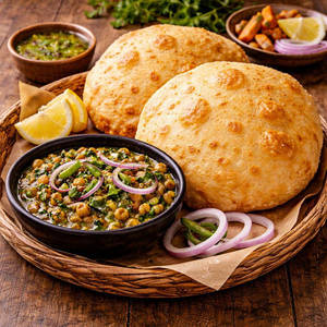 Palak Chole Bhature ( 2 )