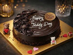 Teddy Day Special Truffle Cake (1/2 Kg)