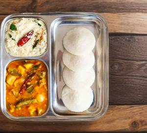 Idli sambar chutney