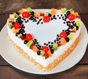 Heart Shape Red Velvet Fruit Cake