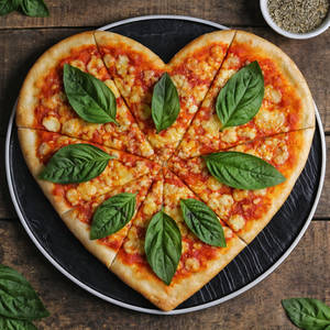 Heart Shaped Pizza Margherita
