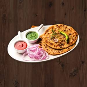Onion Paratha With Sauce ( 2 piece)
