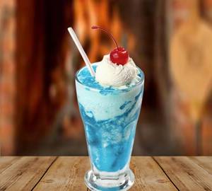 Blue moon soda with ice cream