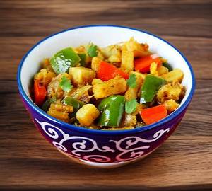 Aloo - Capsicum Bhujiya