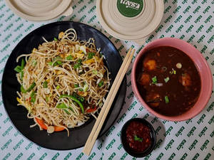 Veg Manchurian Noodles