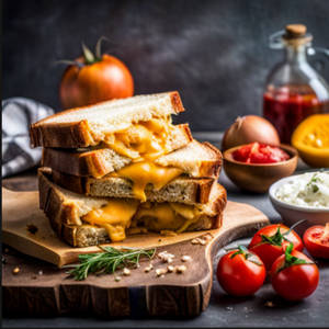 Cheese Burst Toast Sandwich (3 Layers)