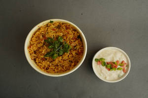 Tomato Rice With Raita